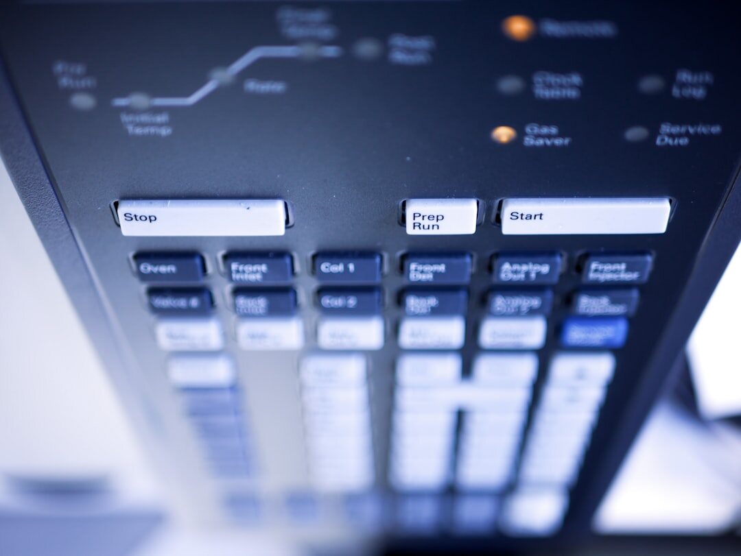 Video production switcher and signal routing equipment panel